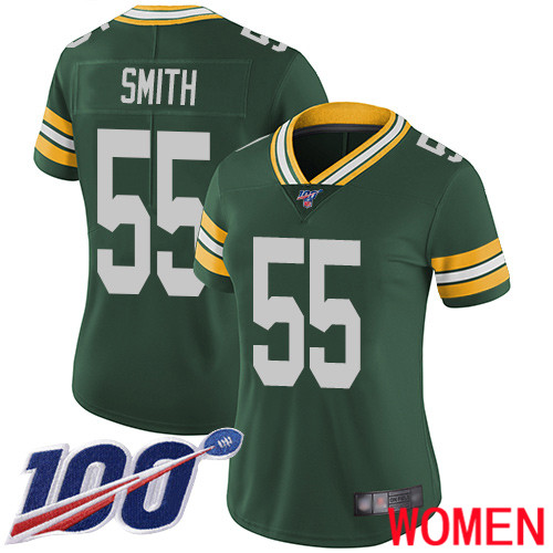 Green Bay Packers Limited Green Women 55 Smith Za Darius Home Jersey Nike NFL 100th Season Vapor Untouchable